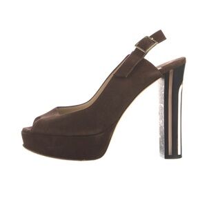Jimmy Choo Suede Platform Slingback Heels